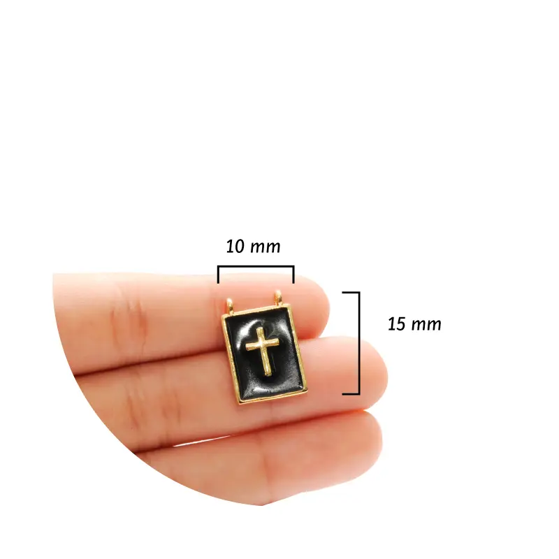 19061-Dije-esmaltado-rectangular-negro-cruz-15x17mm-Golfi-W10623-x-medida.webp