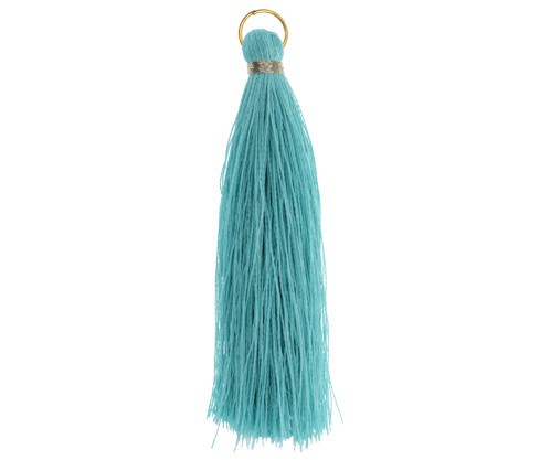 Borla con argolla 6.5cm #56 aquamarine x und