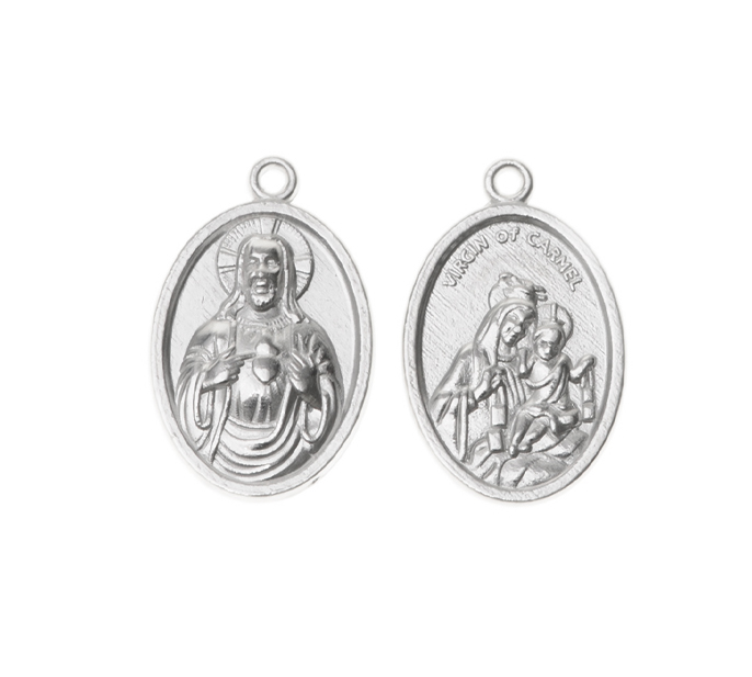 Medalla sagrado corazon 391-1/16x25mm NQ x 10unds