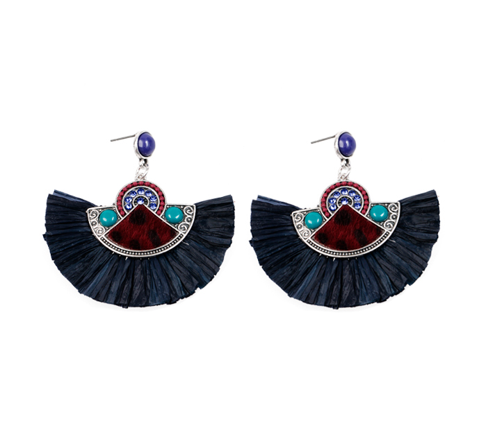 Aretes borla N.5 azul x par (copia)