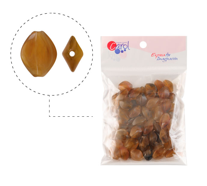 Acrilico oval 17x14mm AAB-51153-17 mocca E-13 x 50g(Aprox 68und)