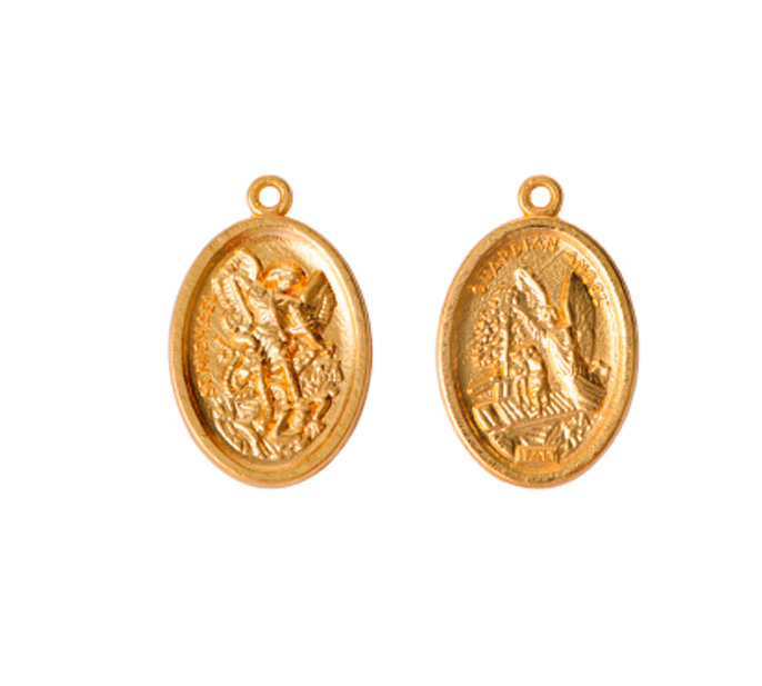 Medalla arcangel san miguel / angel de la guarda 391-2 16x25mm/golfi x und