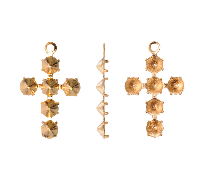 Cargador cruz 20X12mm 530/F1/rodio x und