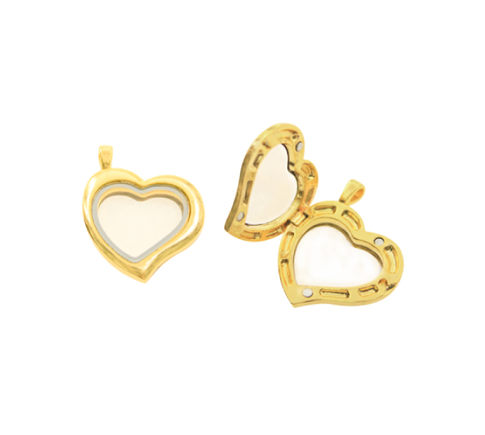 Locket pendant corazon 30mm A35968/rodio x und