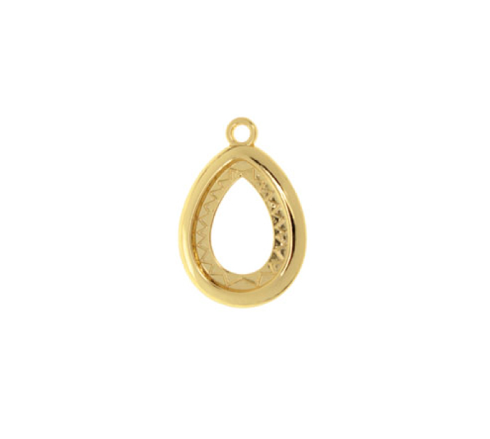 Pendiente pera 26x18mm A-36168/rodio x und