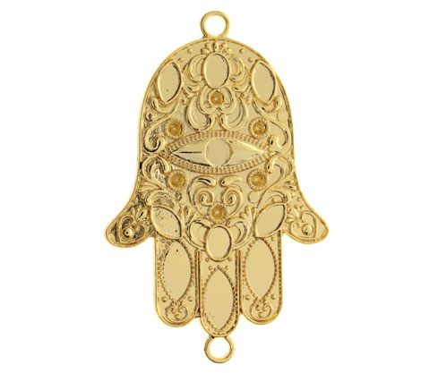 Mano hamsa 89x57mm H-25707/rodio x und