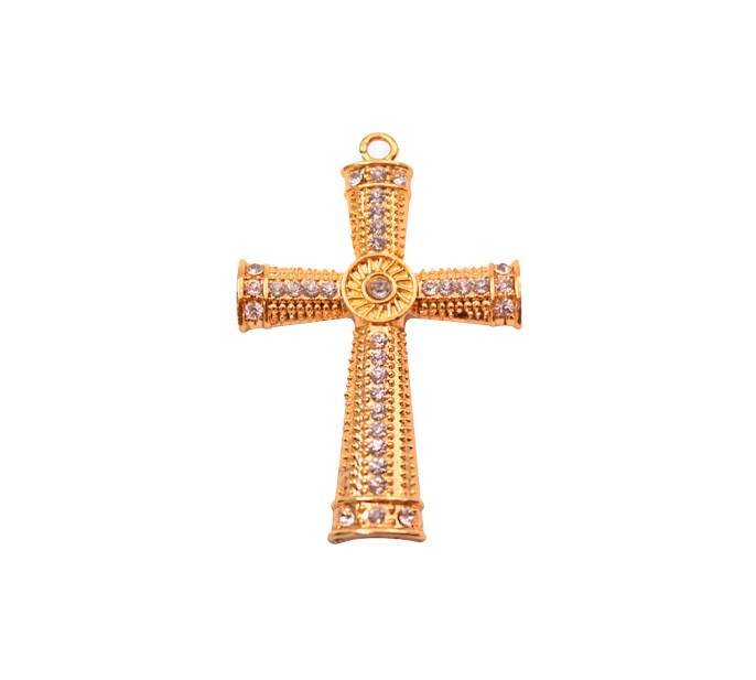 Herraje cruz A20839/GP 36*60mm x crystal und