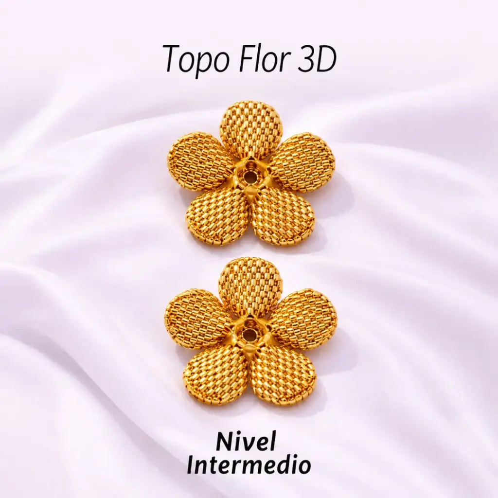 Curso Miyuki Intermedio: Topo Flor 3D