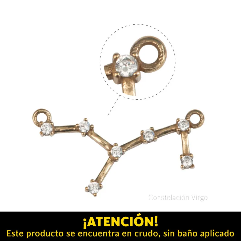 Dije micropave zodiaco virgo/R x 10unds