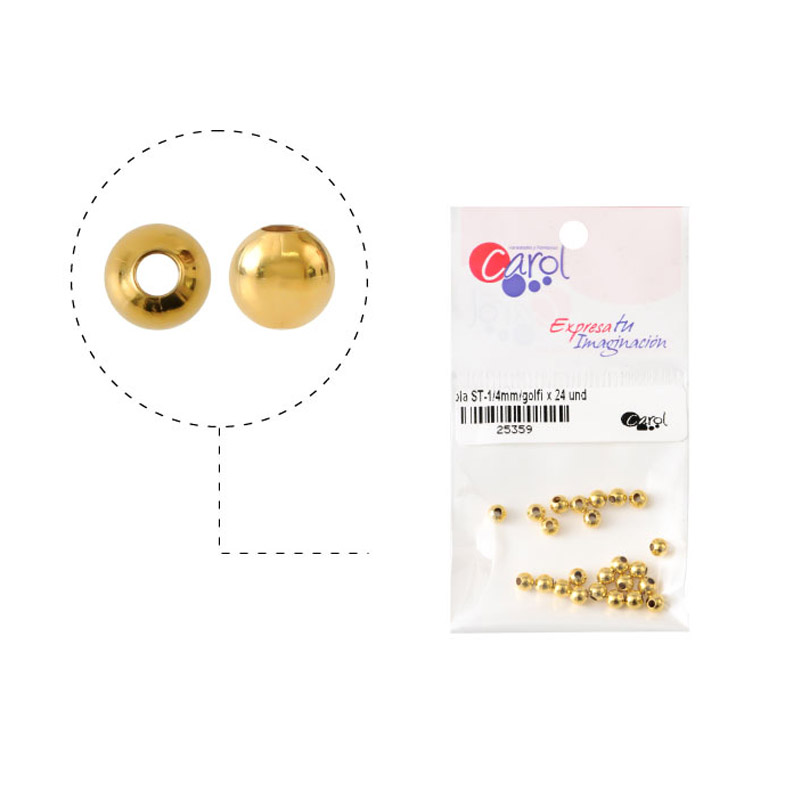 Bola rodio ST-1/4mm/1.5mm x 24 unds