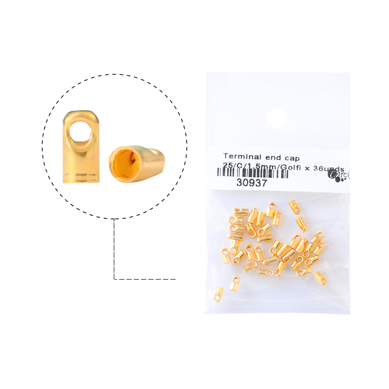 Terminal end cap 25/C/1.5x4.2mm/rodio x 36unds