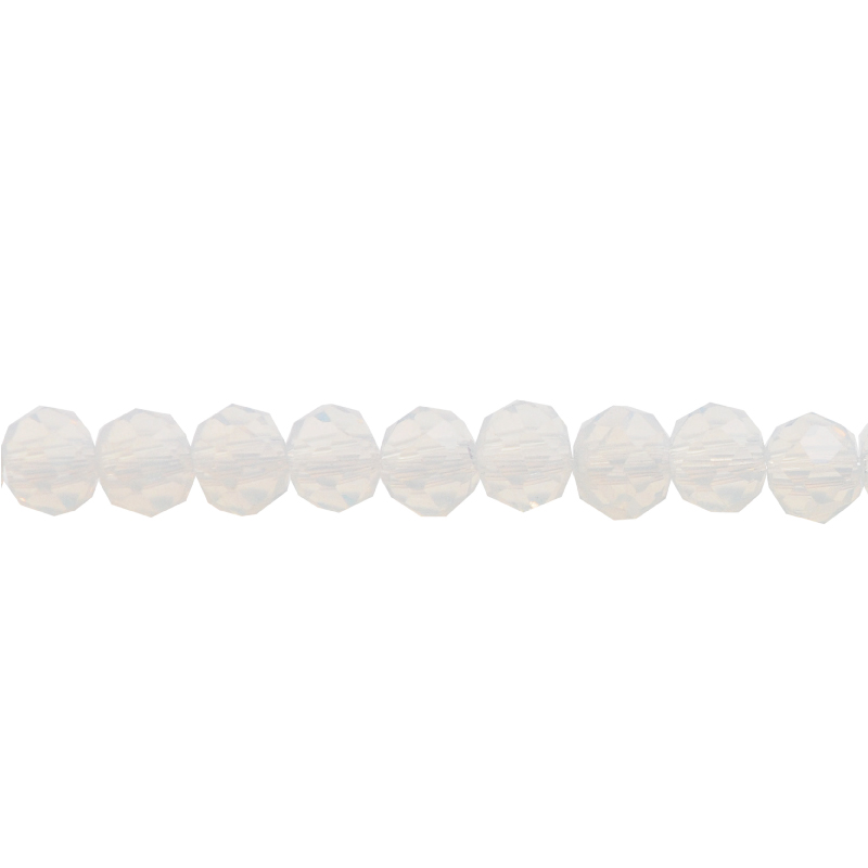 Murano rondela facetada 3mm white opal 113 x 115unds