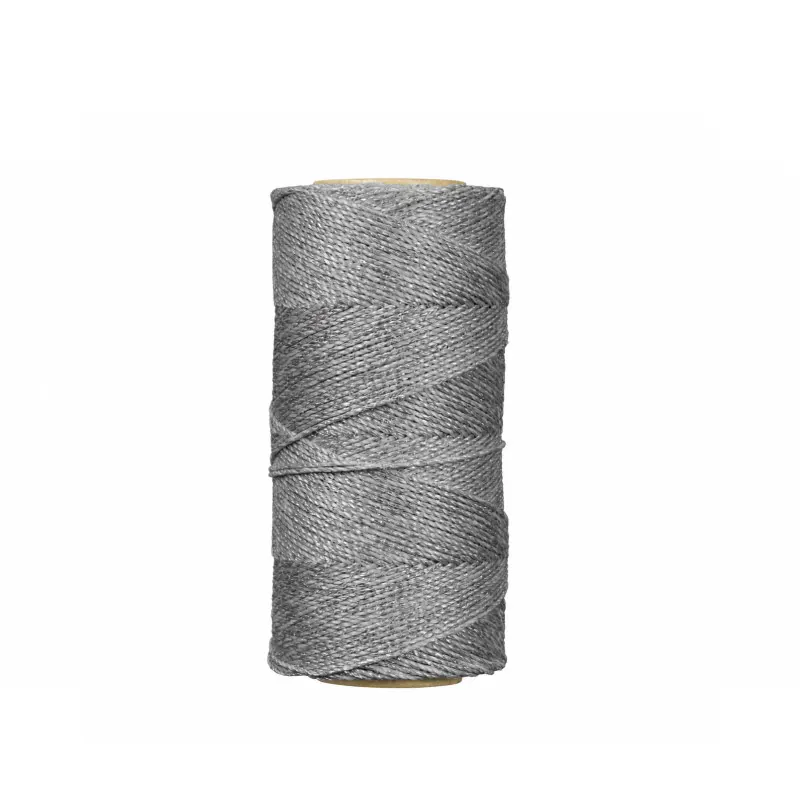 Cordon encerado linhasita 1mm plateado x 168m