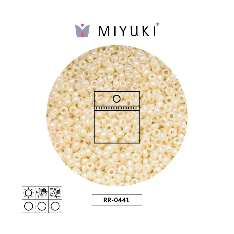 Mostacilla Miyuki rocalla 15/0 RR0441 opaco mocca latte brillo x 25g