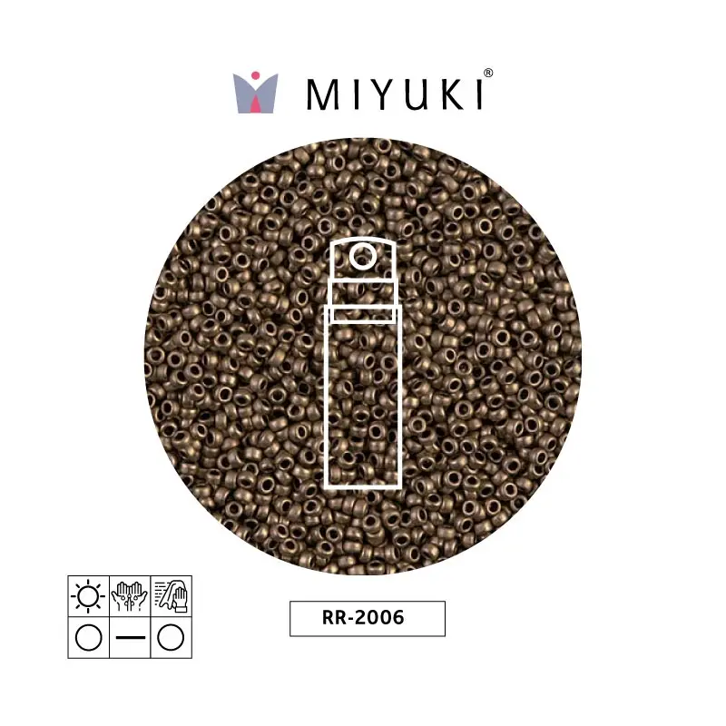 Mostacilla Miyuki rocalla 15/0 RR2006 mate metallick oscuro bronce x 10g