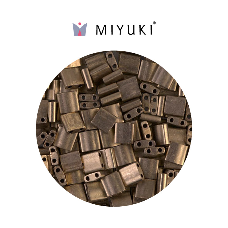 Miyuki tila 5x5x1.9mm TL2006 mate metalizado oscuro bronce x 50g