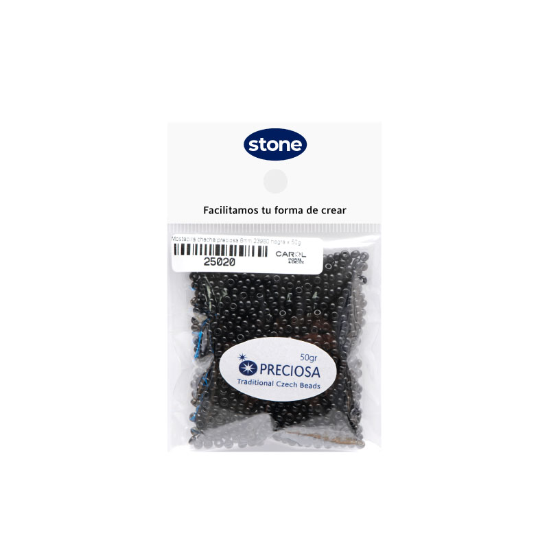 Mostaciliia checa preciosa 8/0 3mm 23980 negro x 50g