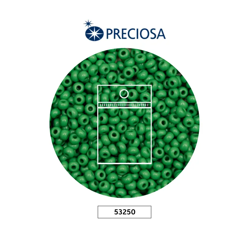 Mostacilla checa preciosa 8/0 3mm  53250 verde x50g