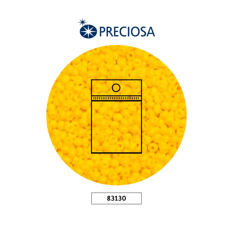 Mostacilla checa preciosa 8/0 3mm 83130 amarillo x 50g