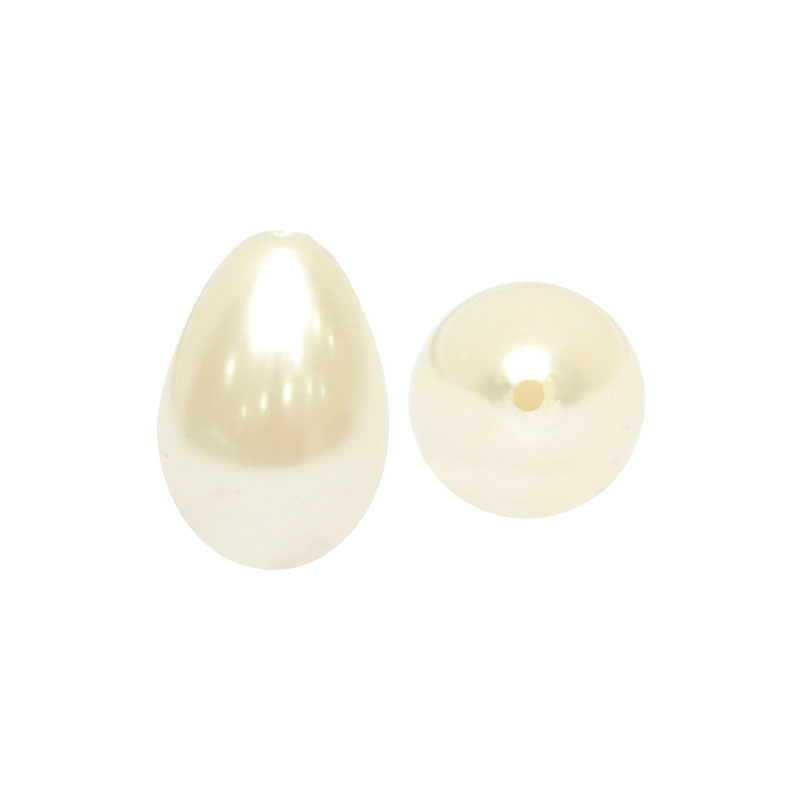 Perla sintetica gota 1H 10x14mm cream CX-902 x und