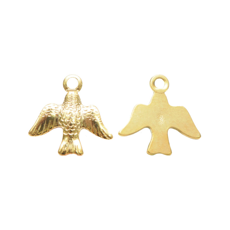 Dije pajaro 9.4mm PA05069/rodio x par