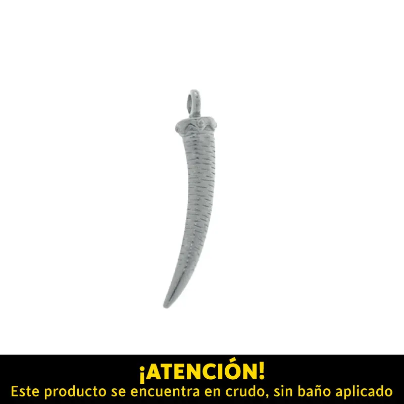 Pendiente colmillo 60x10mm A-12687/R x und