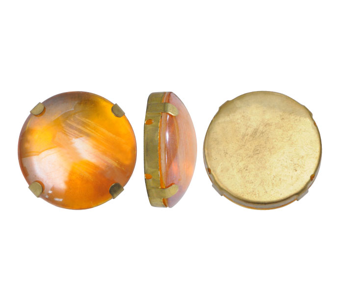 Acrilico redonda 30mm oro/amarillo x und
