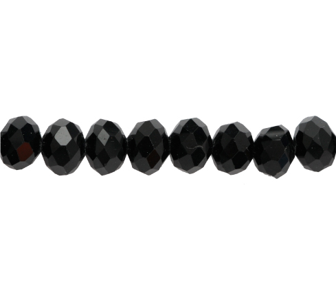 Murano rondela facetada 4mm jet 01 x 114unds 