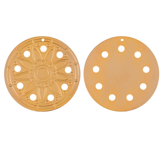 Dije mandala 9 perforaciones ref 1906 54mm/rodio x