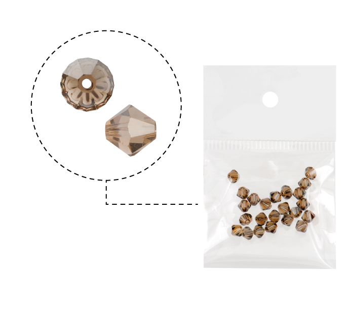 5328 swarovski rombo smoky quartz 4mm x 24 unidades