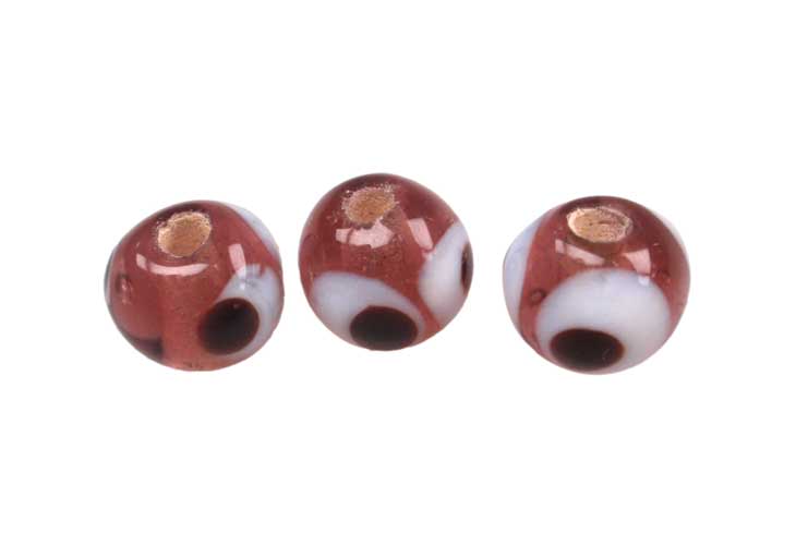 Vidrio hindú 6mm redondo GLO 3/056 ojo amath x und