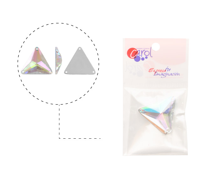 Piedra hilo B39 trillante plano 26mm aurore boreale 14 x 2 und