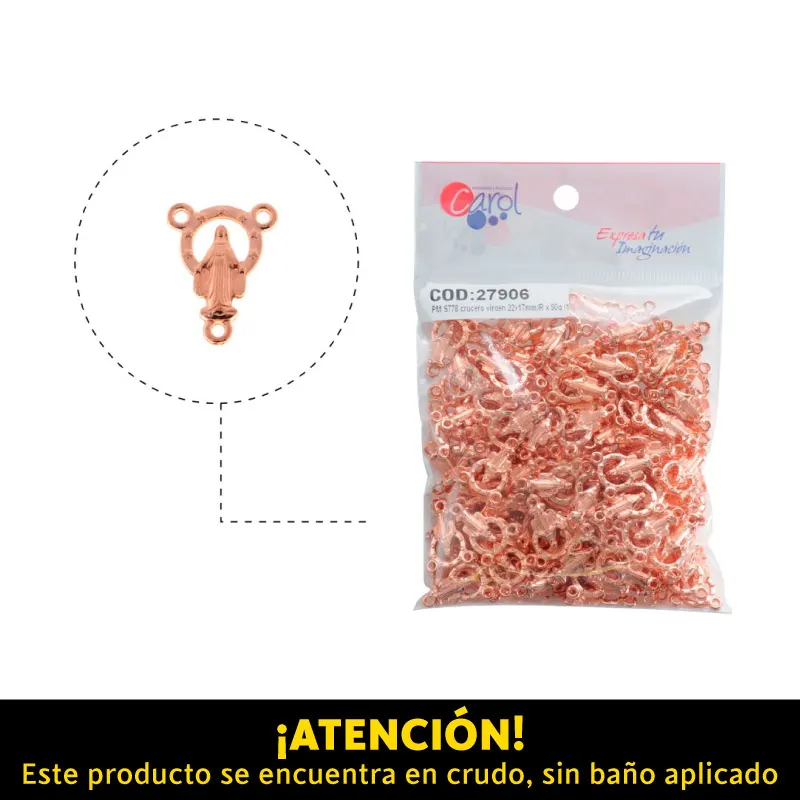 Plastimetal S778 virgen crucero 22x17mm /R x lb (900unds)