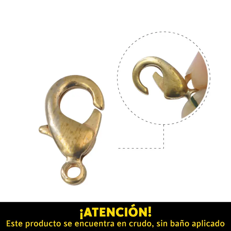 Broche lobster 065A/15mm/Raw x 100unds
