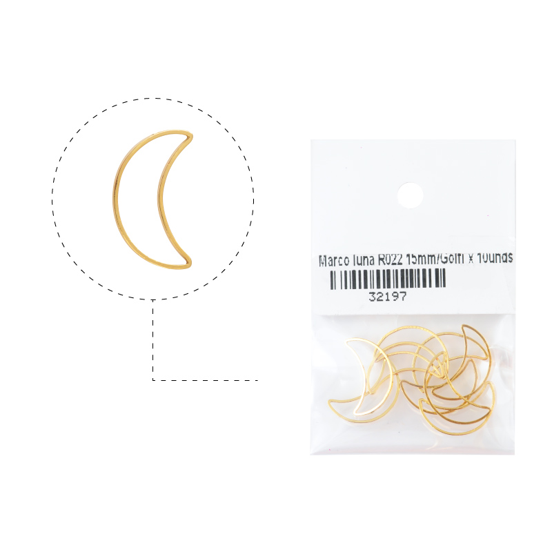Marco luna R022 15mm/rodio x 10unds