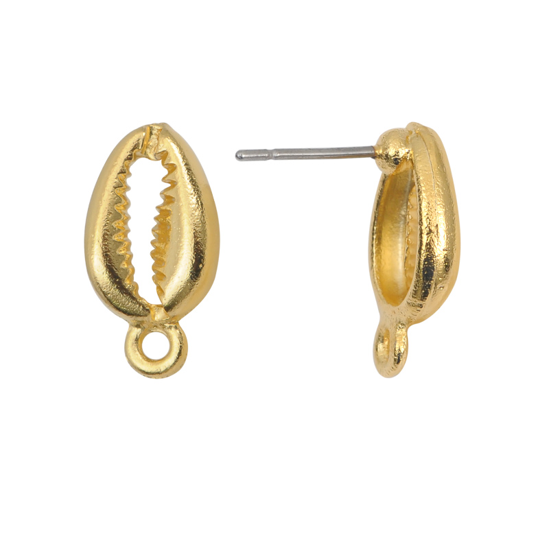 Topo caracol 15x8mm/rodio x par
