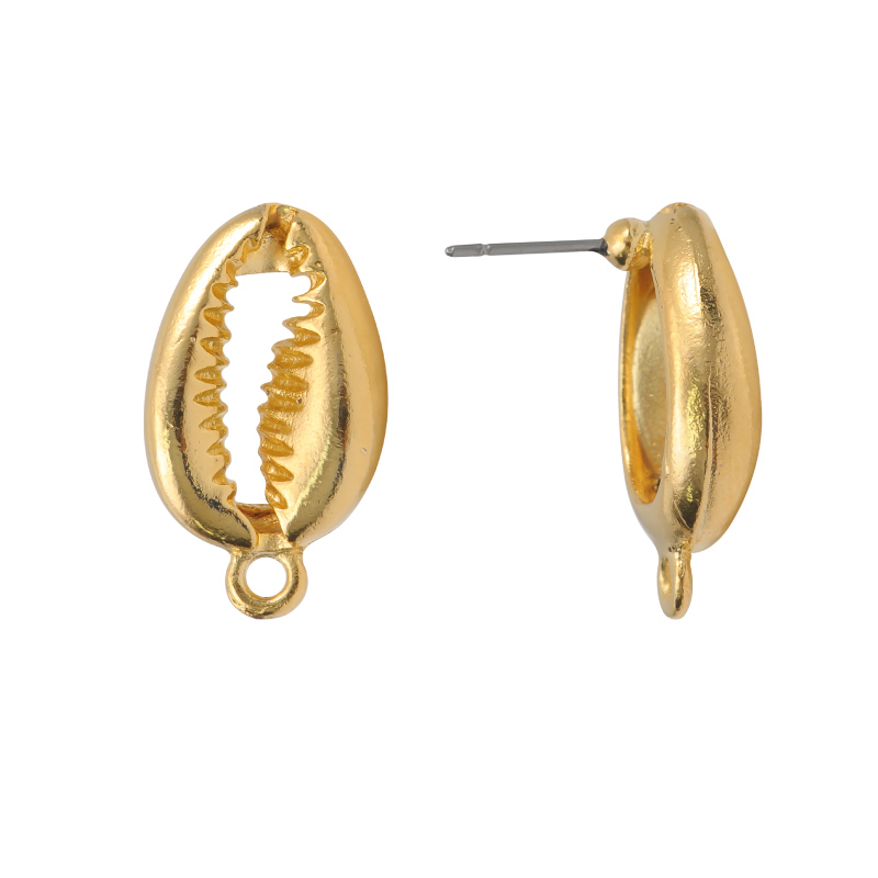 Topo caracol 23x13mm/rodio x par
