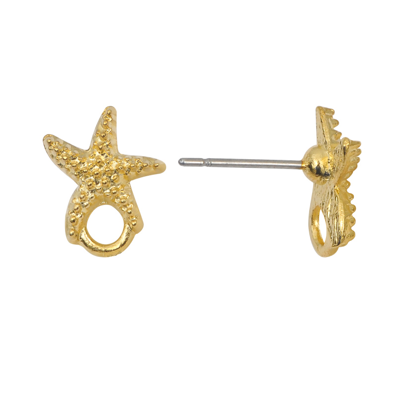 Topo starfish 12x9mm/rodio x par