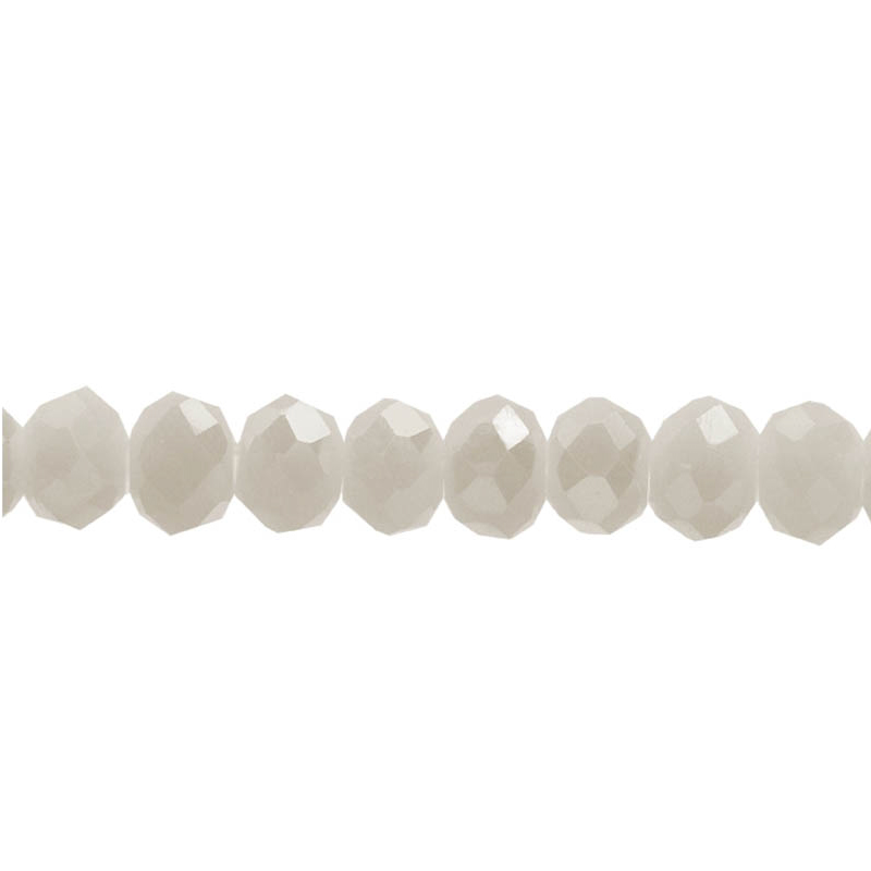 Murano rondela facetada 2mm blanco mate 51 x 155 unds