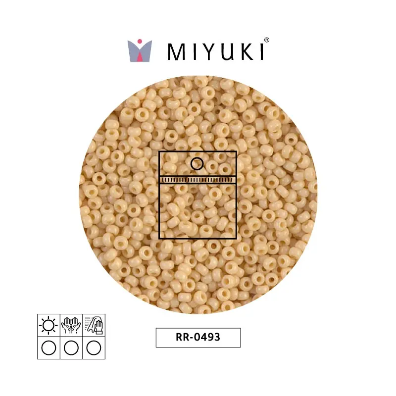 Mostacilla Miyuki rocalla 11/0 RR0493 opaco claro beige x 25g