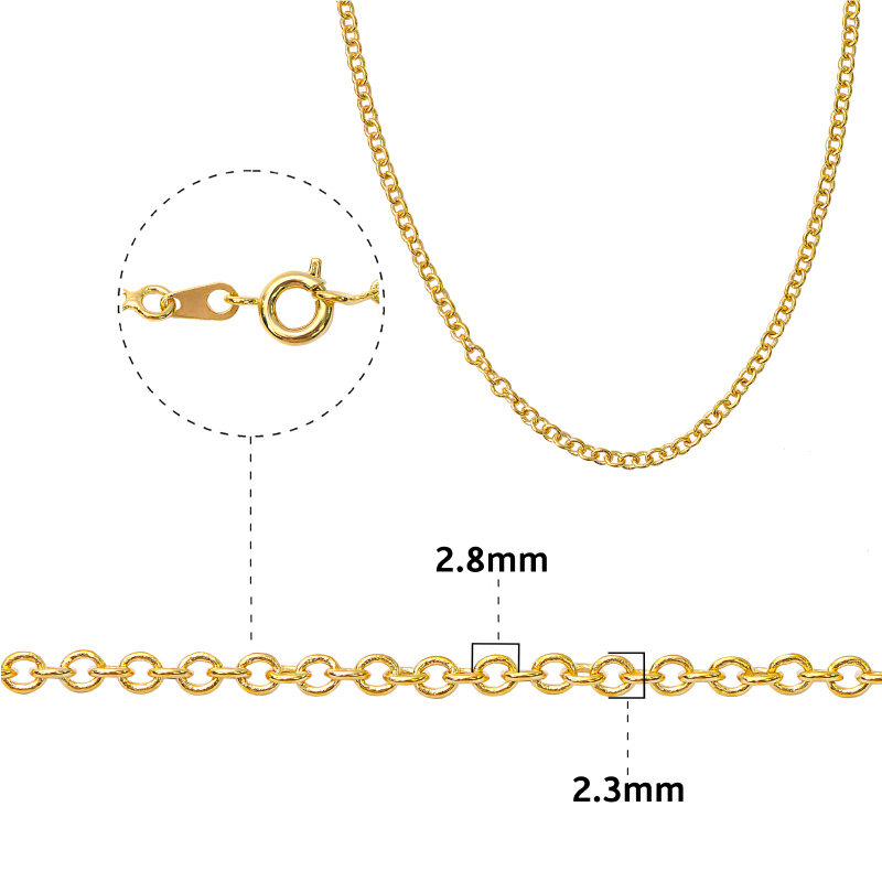 Cadena rodio 260SD/A 2.3x2.8mm/45cm x und