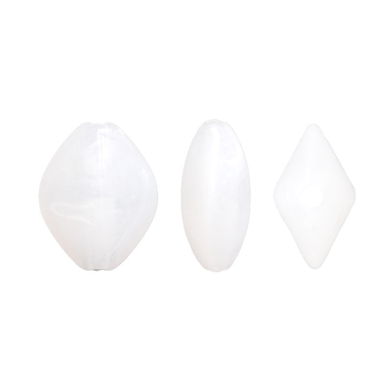 Acrilico oval 17x14mm AAB-51153-17 blanco C-9 x lb (690und)