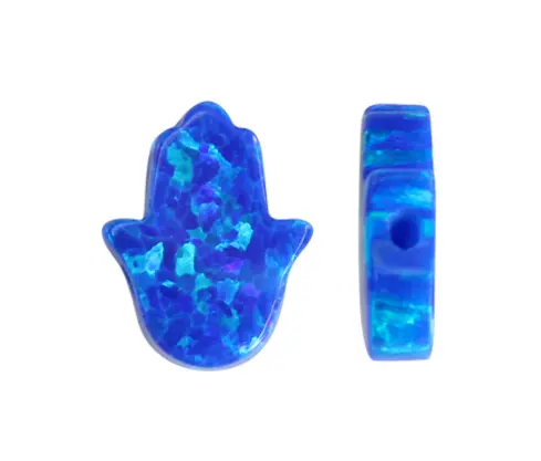 mano de fátima opal 11x13mm azul 50 x und