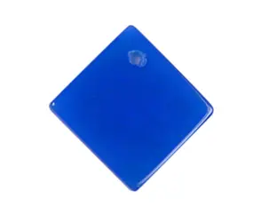 Pendiente cuadrado plano 20x20 agata azul x und