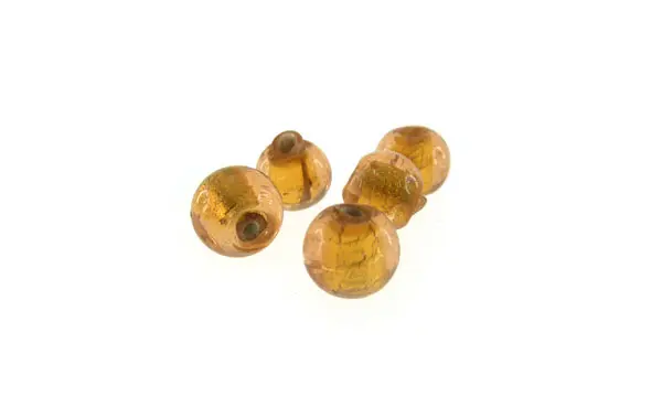 Vidrio hindú GZM-46/82 redondo 6mm ámbar glaze x g