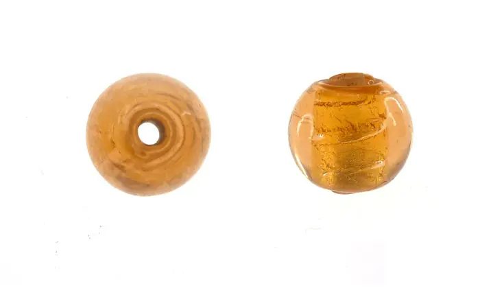 Vidrio hindú 8mm redondo café GZM-46/82 x und