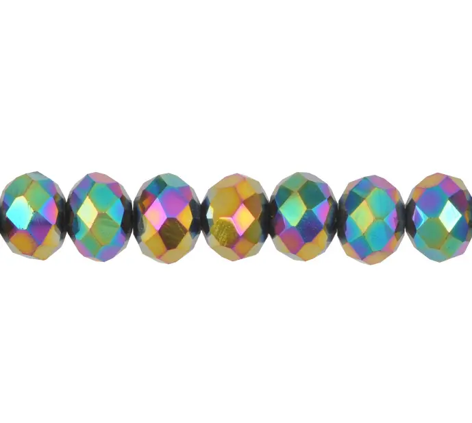 Murano rondela facetada 6mm vitrial medium 132 x 82unds