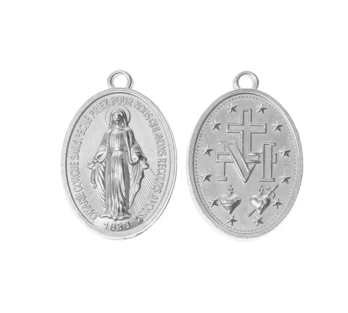 Medalla virgen milagrosa 288 28x18mm/NQ x 10unds