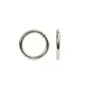 Mosqueton redondo 43mm plateado x und 