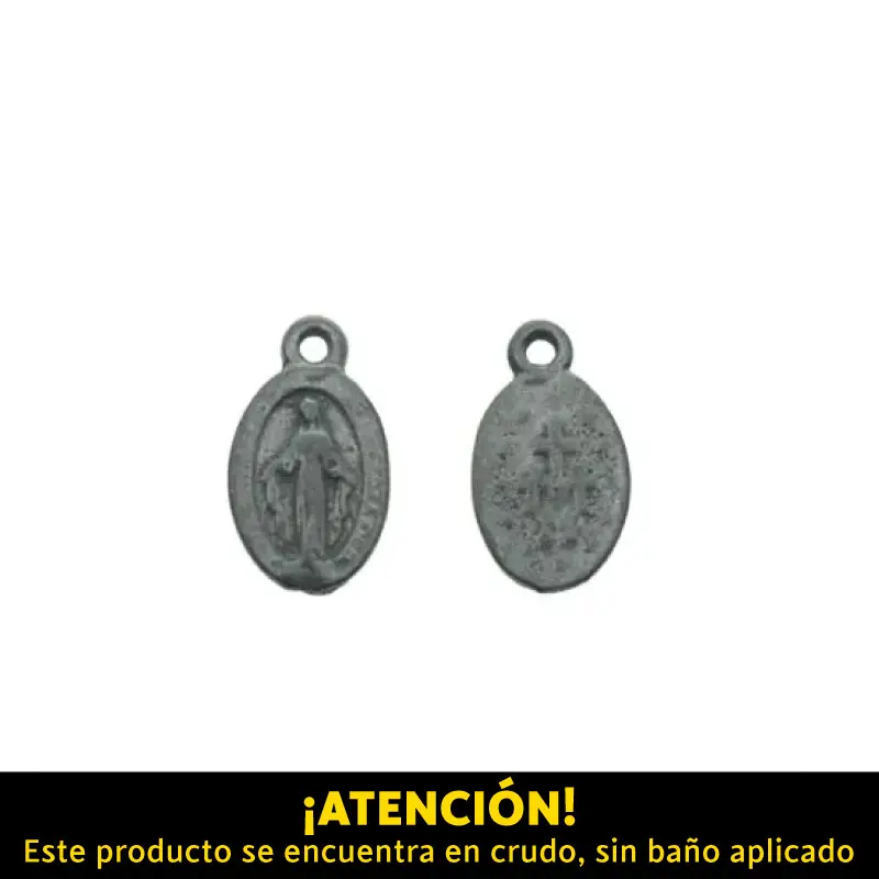 Medalla virgen A22600/R 12x7mm x und